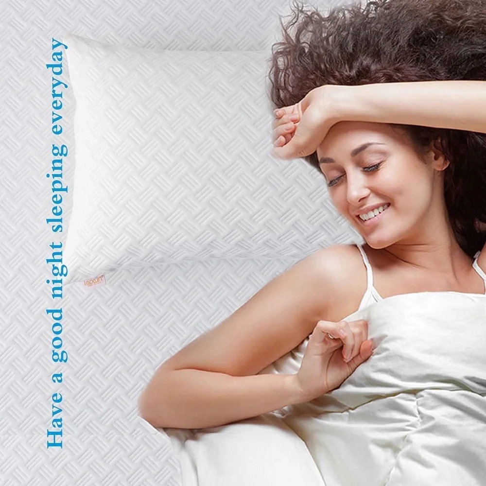 Waterproof Cooling Bamboo Soft Pillowcase Protective Covers Queen Set of 2